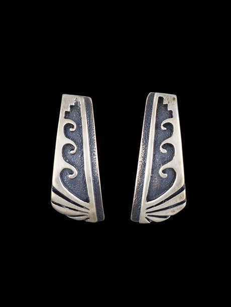 Native American Sterling Silver Post Earrings - PuebloDirect.com