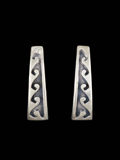 Native American Sterling Silver Post Earrings - PuebloDirect.com