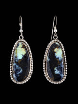 Navajo Sterling Silver Variscite Dangle Earrings - PuebloDirect.com