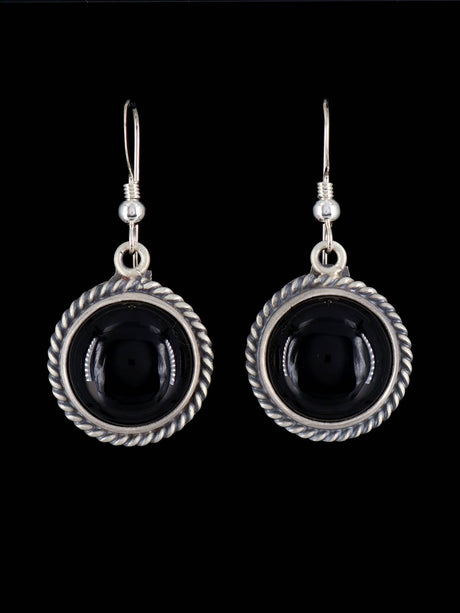 Native American Onyx Dangle Earrings - PuebloDirect.com