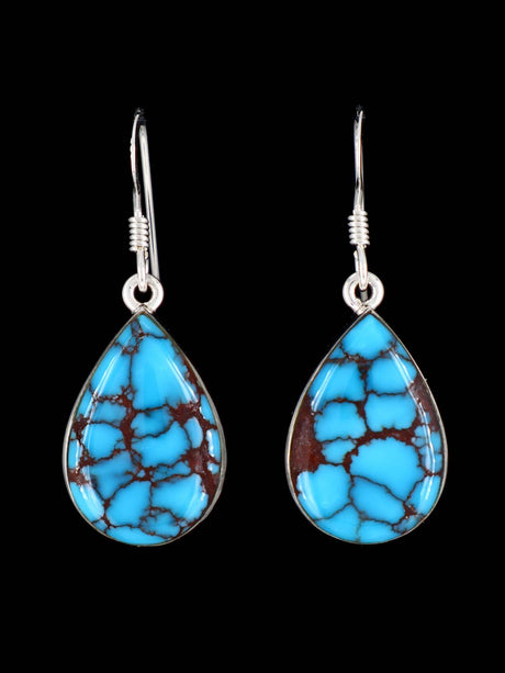 Native American Jewelry Egyptian Turquoise Dangle Earrings - PuebloDirect.com