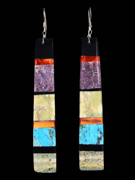 Mosaic Multistone Santo Domingo Dangle Earrings - PuebloDirect.com