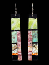 Mosaic Multistone Santo Domingo Dangle Earrings - PuebloDirect.com
