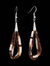 Shell Heishi Dangle Earrings - PuebloDirect.com