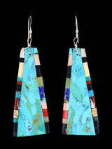 Navajo Turquoise Mosaic Dangle Earrings