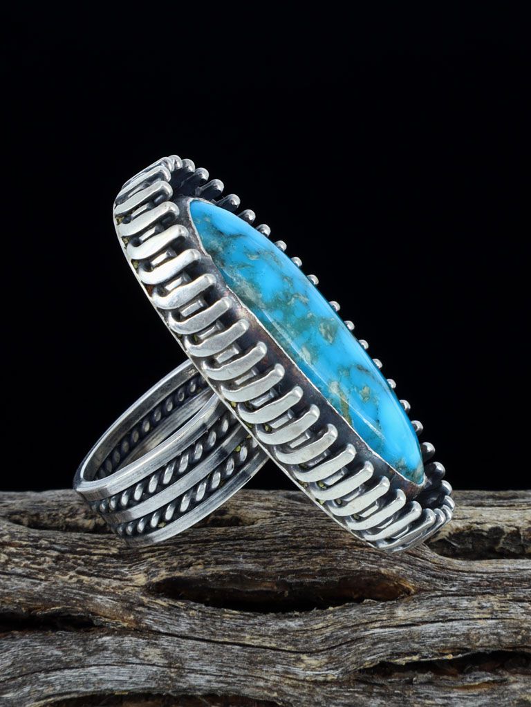 Turquoise Sterling Silver Ring, Size 6 - PuebloDirect.com