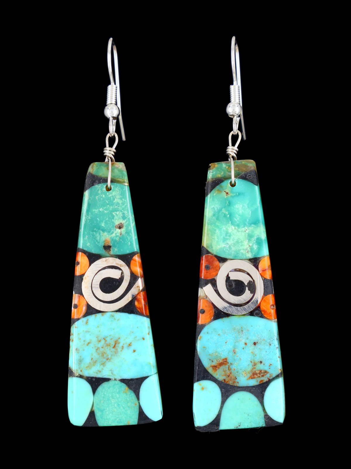 Santo Domingo Inlay Mosaic Dangle Earrings