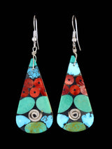 Santo Domingo Inlay Mosaic Dangle Earrings