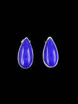 Navajo Lapis Sterling Silver Post Earrings