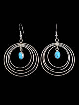 Native American Jewelry Turquoise Dangle Earrings