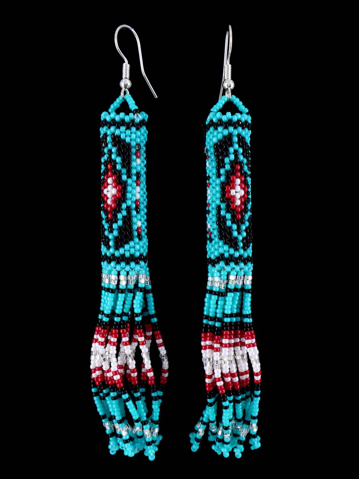 Pendientes colgantes con cuentas de joyería nativa americana