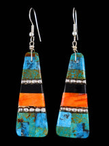 Santo Domingo Inlay Mosaic Dangle Earrings