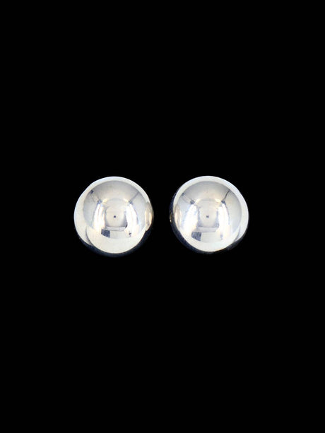 Navajo Sculpted Sterling Silver Post Earrings