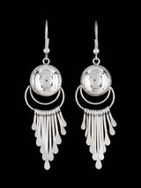 Navajo Sterling Silver Waterfall Dangle Earrings - PuebloDirect.com