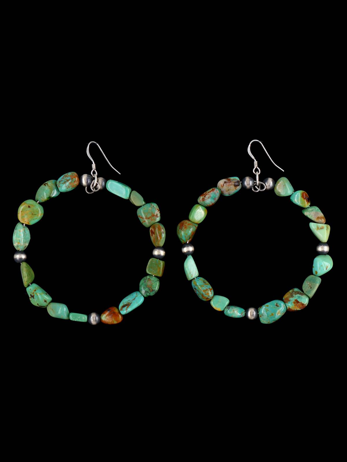Navajo Turquoise Beaded Dangle Earrings