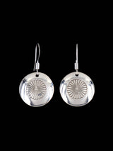 Navajo Sterling Silver Dangle Disc Earrings