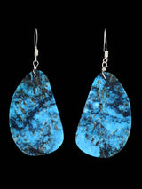 Navajo Turquoise Slab Dangle Earrings