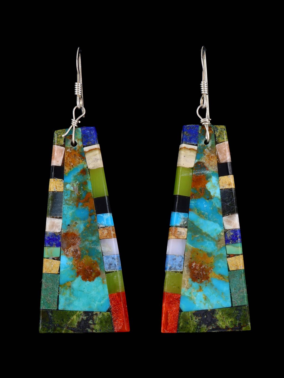 Santo Domingo Inlay Mosaic Dangle Earrings