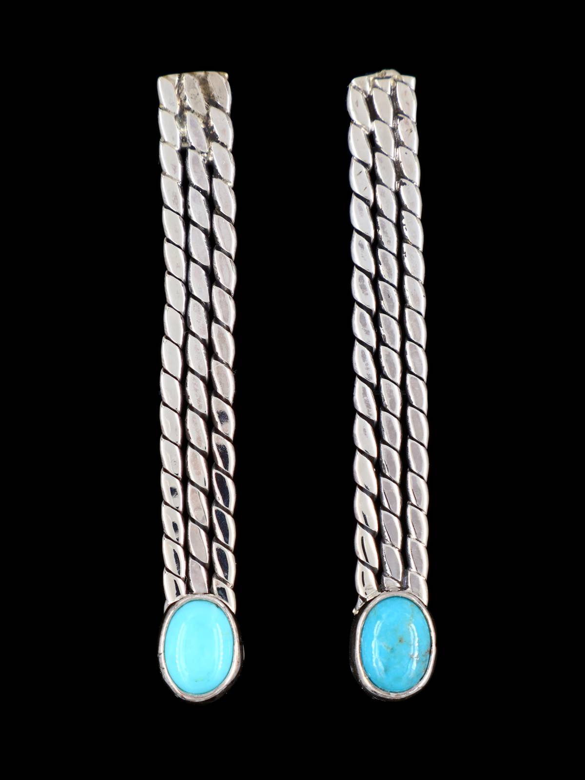 Navajo Sterling Silver Turquoise Post Earrings