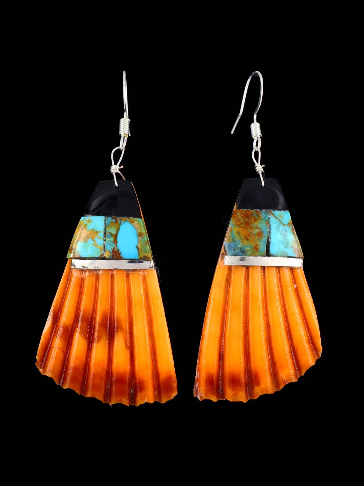 Santo Domingo Mosaic Dangle Shell Earrings