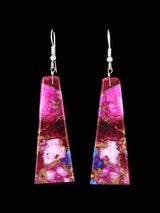 Navajo Spiny Oyster Slab Dangle Earrings