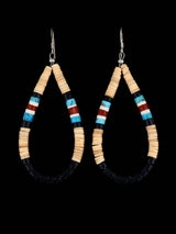 Shell Heishi Santo Domingo Dangle Earrings