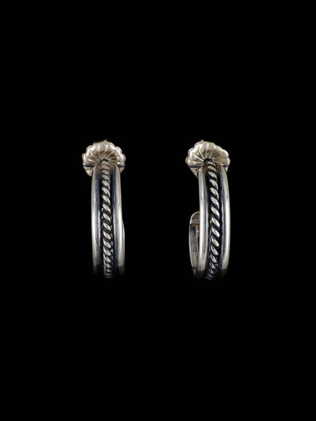 Boucles d’oreilles pendantes en cuivre estampillé Navajo
