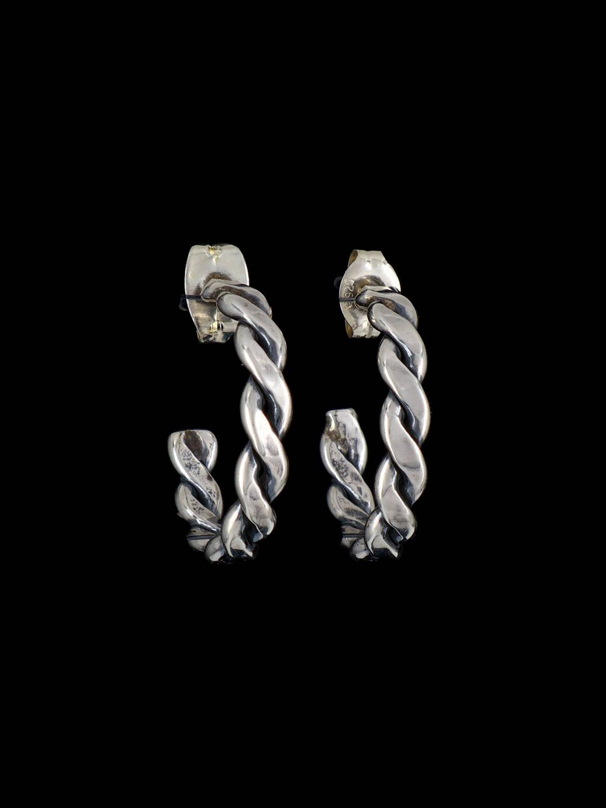 Boucles d’oreilles pendantes en cuivre estampillé Navajo