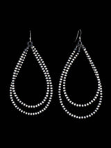 Boucles d’oreilles Navajo Pink Conch et Sterling Silver Bead Dangle