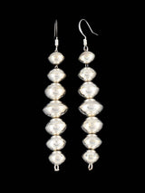 Navajo Sterling Silver Beaded Dangle Earrings