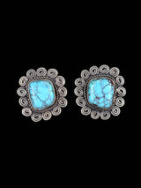 Native American Egyptian Turquoise Post Earrings