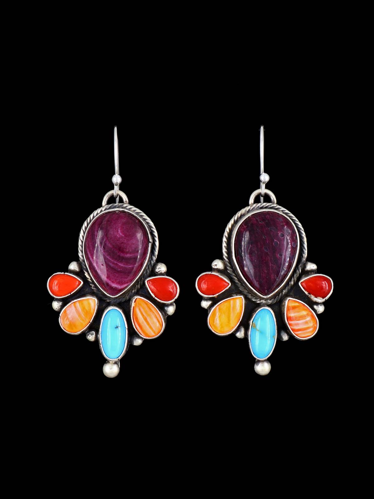 Boucles d’oreilles amérindiennes Sonora Gold Turquoise Dangle