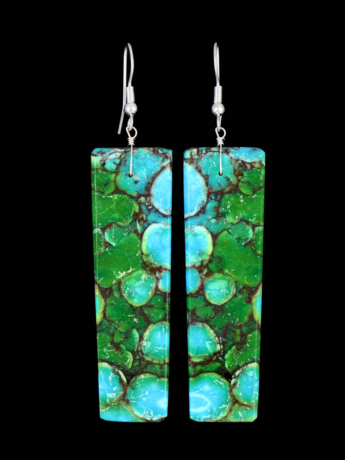 Boucles d’oreilles Navajo Turquoise Dalle Post