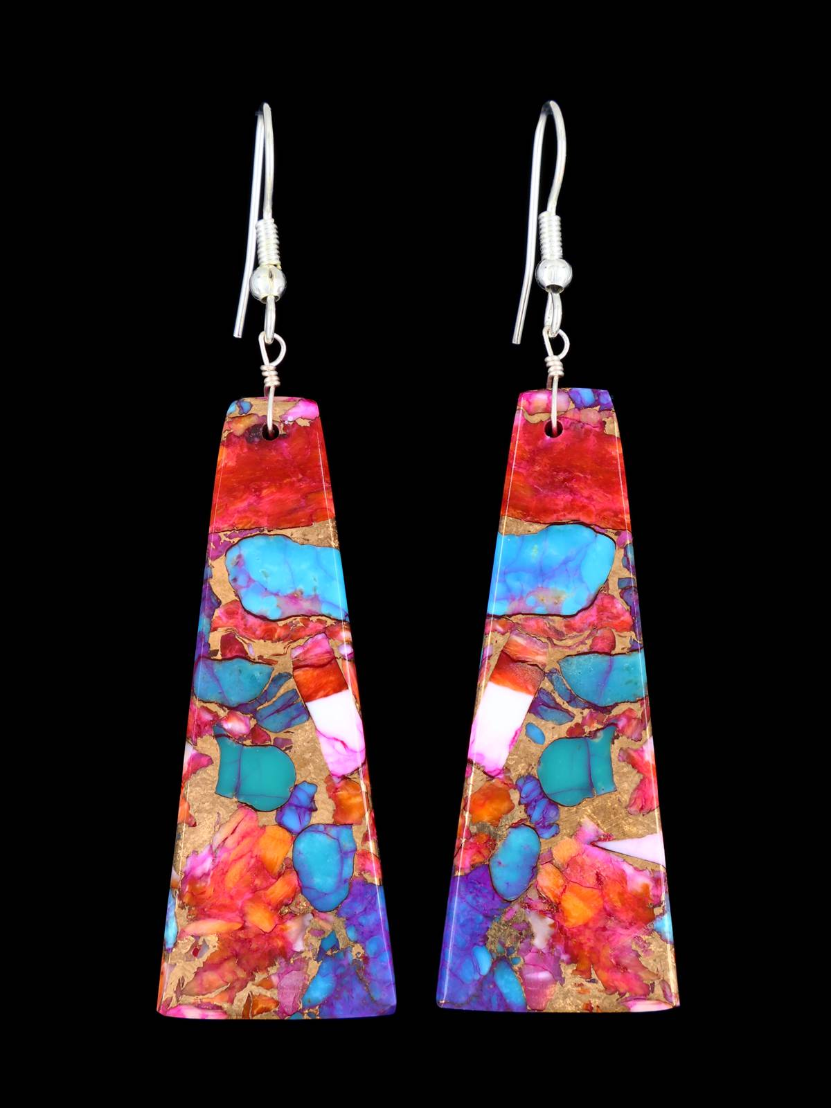 Boucles d’oreilles Navajo Turquoise Dalle Post