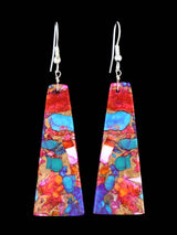 Boucles d’oreilles Navajo Turquoise Dalle Post