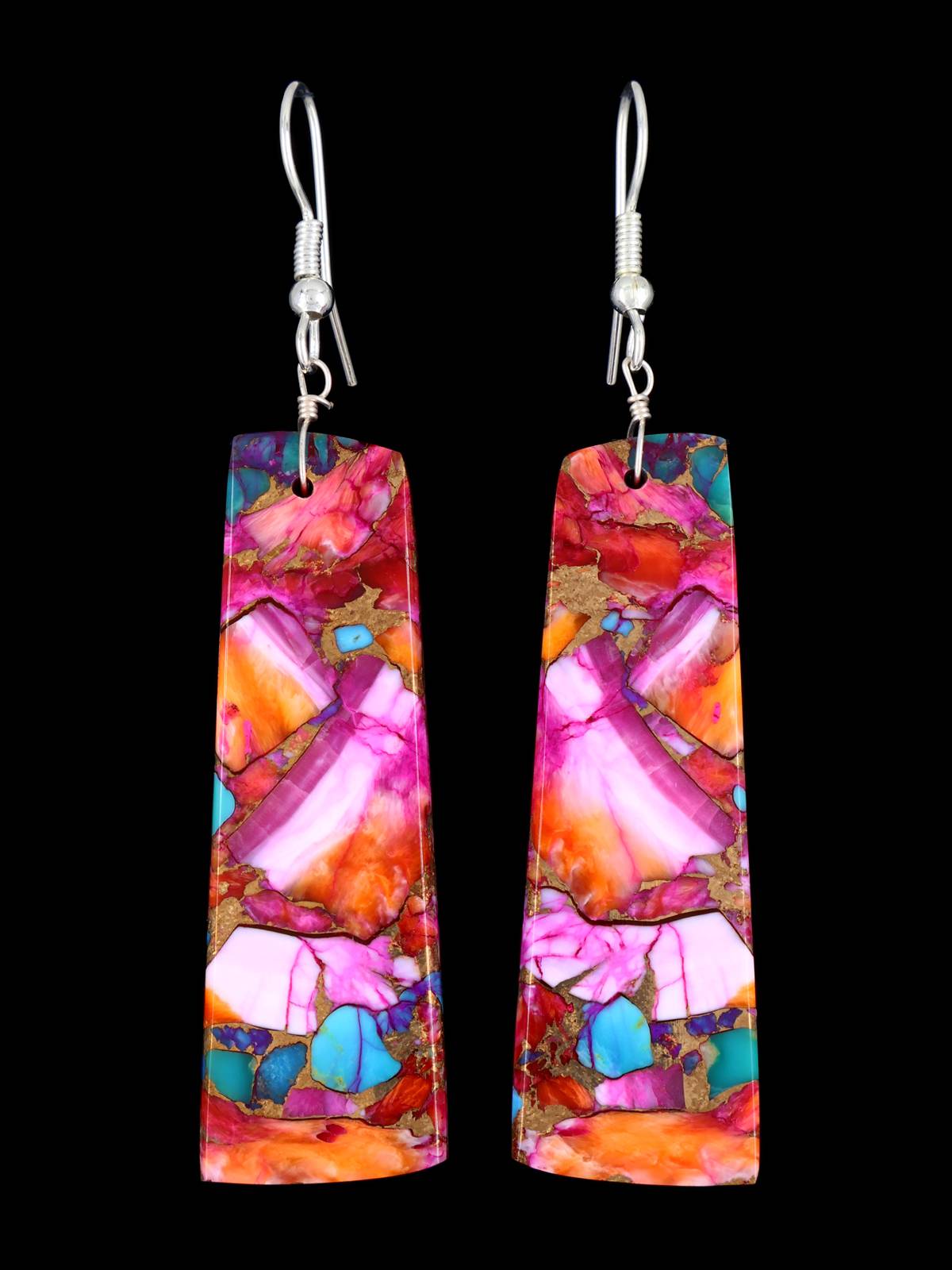Boucles d’oreilles Navajo Turquoise Dalle Post