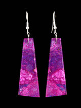 Navajo Spiny Oyster Slab Dangle Earrings