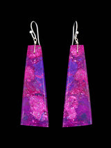 Navajo Spiny Oyster Slab Dangle Earrings