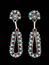 Native American Indian Jewelry Turquoise Zuni Earrings