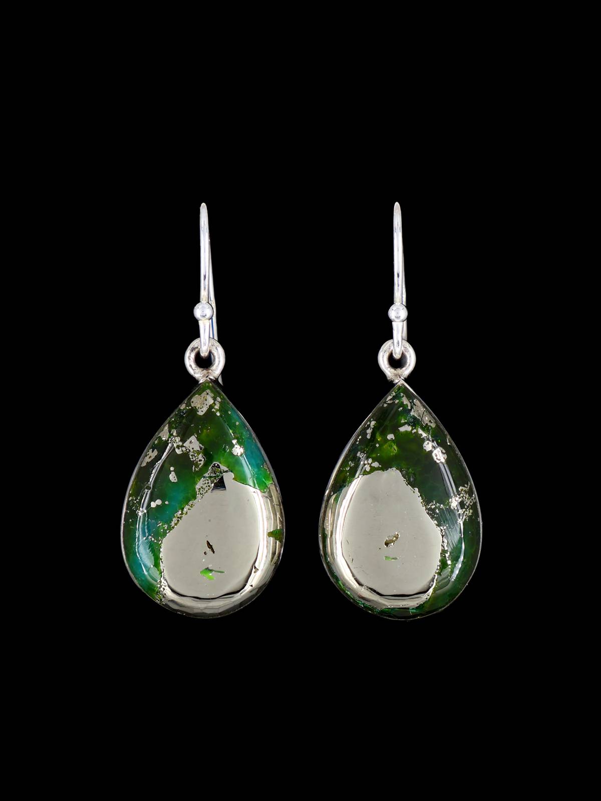 Native American Jewelry Sonoran Mountain Turquoise Dangle Earrings