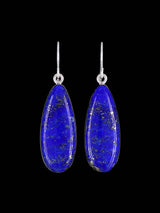 Navajo Sterling Silver Lapis Dangle Earrings