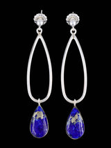Boucles d’oreilles Navajo Turquoise et Opalite Inlay Dangle