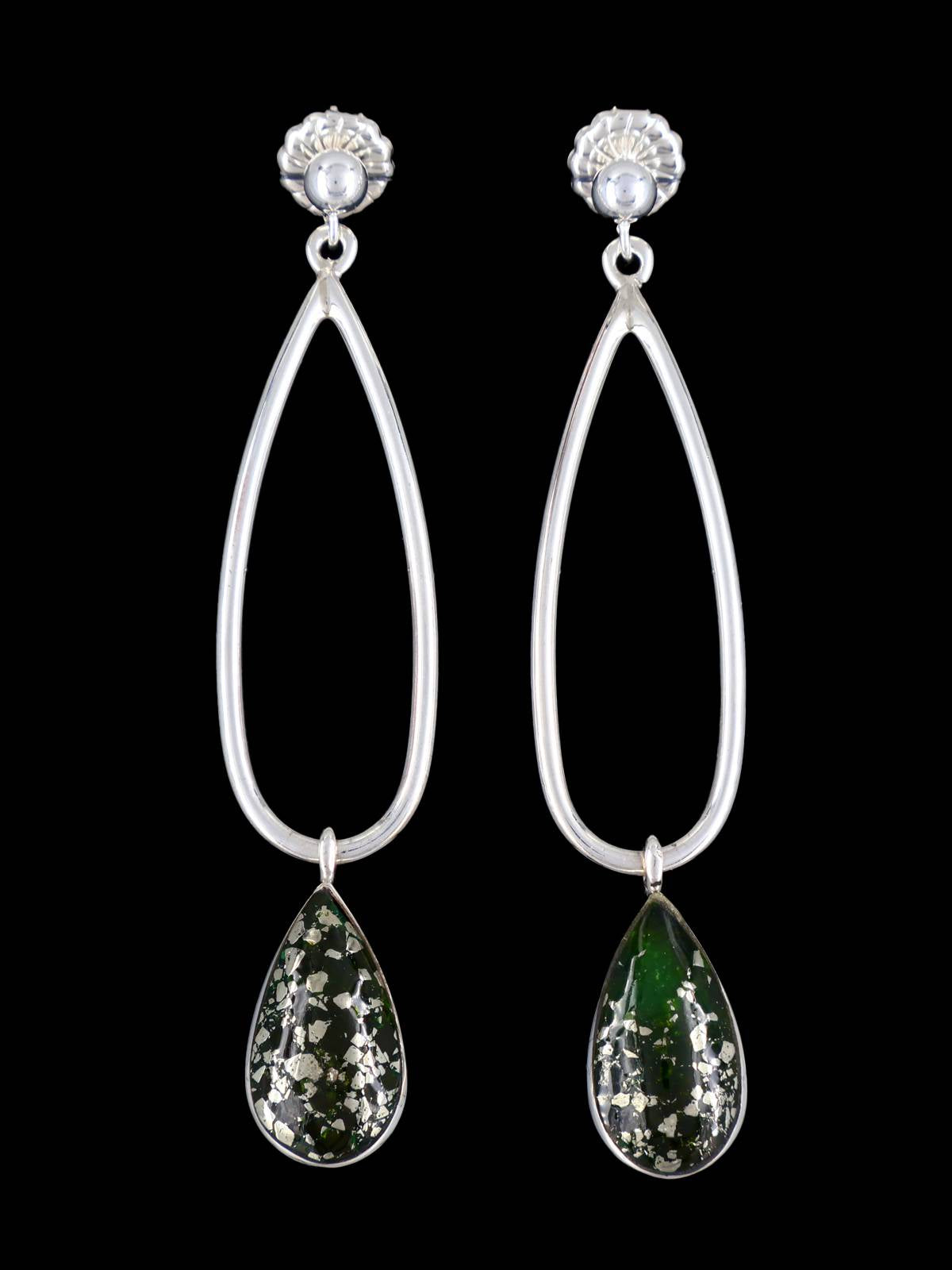 Navajo Sterling Silver Sonoran Mountain Turquoise Post Earrings