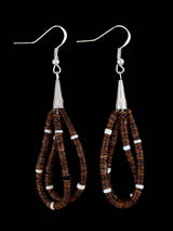 Pendientes colgantes Heishi de turquesa y concha