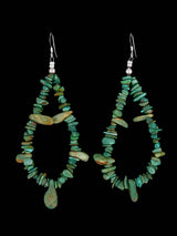 Pendientes colgantes con cuentas de color turquesa navajo
