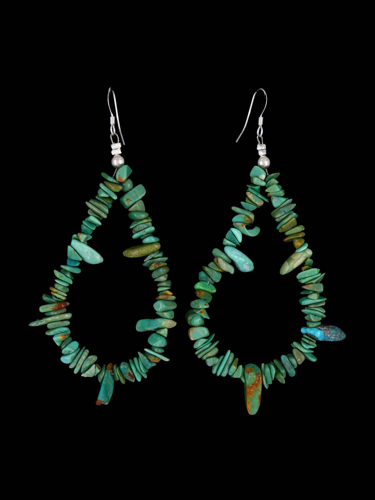 Navajo Turquoise Beaded Dangle Earrings