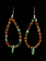 Navajo Turquoise Beaded Dangle Earrings