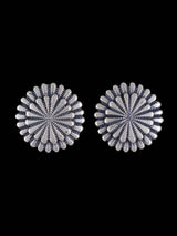 Boucles d'oreilles créoles Navajo en argent sterling avec corde