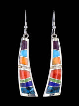 Boucles d'oreilles incrustées de pavés en argent sterling turquoise