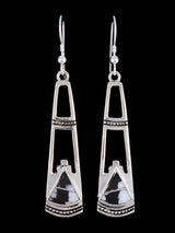 Boucles d'oreilles incrustées de pavés en argent sterling turquoise